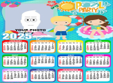Calendar 2025 Pool Party Picture Frame Collage