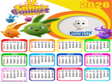 Calendar 2026 Sunny Bunnies Photo Collage Templates