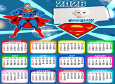 Calendar 2026 Superman Cartoon Printable Photo