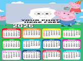 Calendar 2026 George Peppa Pig