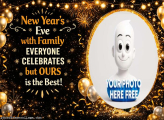 Frame New Year party photo collage mensage