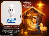 To Worship Jesus Christ Merry Cristmas digital photo frame