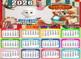Calendar 2026 Circus Digital Photo Collage