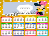 Calendar 2026 Minnie Yellow Dress