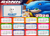 Calendar 2026 Sonic The Hedgehog  Framed