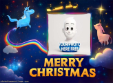 Merry Christmas Unicorn online picture frame editor