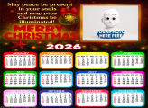 Calendar 2026 Peace be present Merry Christmas