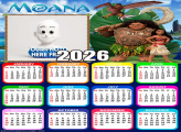 Calendar 2026 Moana Vaiana Photo Collage Templates