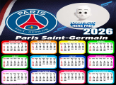 Calendar 2026 Paris Saint Germain Football Club