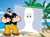 Cartoon Guy at the Beach Montage Online