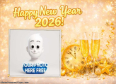 Happy New Year 2026 photo frame