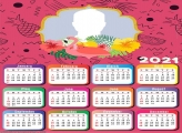 Calendar 2021 Flamingo Pink
