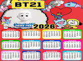 Calendar 2026 BT21 Creative Photo Collage Maker