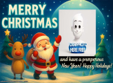 New Year Happy Holidays Santa digital photo frame