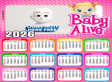 Calendar 2026 Baby Alive Dolls