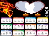 Fire and Candle Heart Calendar 2020
