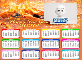 Calendar 2026 Happy New Year 2026 image frame