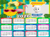 Calendar 2026 Pineapple Free Collage
