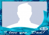 Blue I Love Dad Photo Collage