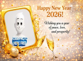 Happy New Year 2026 photo frame maker online free