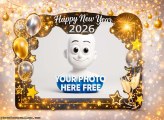 Stylish New Year photo border
