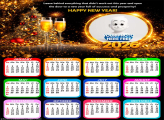 Calendar 2026 New Year photo montage with mensage