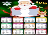 Cute Santa Claus Calendar 2019