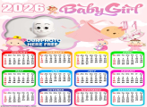 Calendar 2026 Baby Girl Online Collage