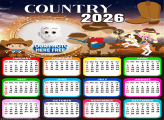 Calendar 2026 Country Kids Collage Template