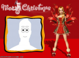 Girl in Christmas Costume Photo Collage Free