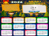 Calendar 2026 Santas Elves frame collage online