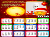 Calendar 2026 Affection and Positivity Merry Christmas