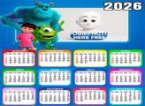 Calendar 2026 Monsters, Inc.